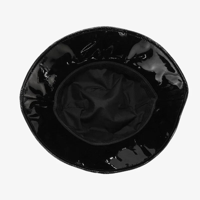 Black Vinyl Bucket Hat