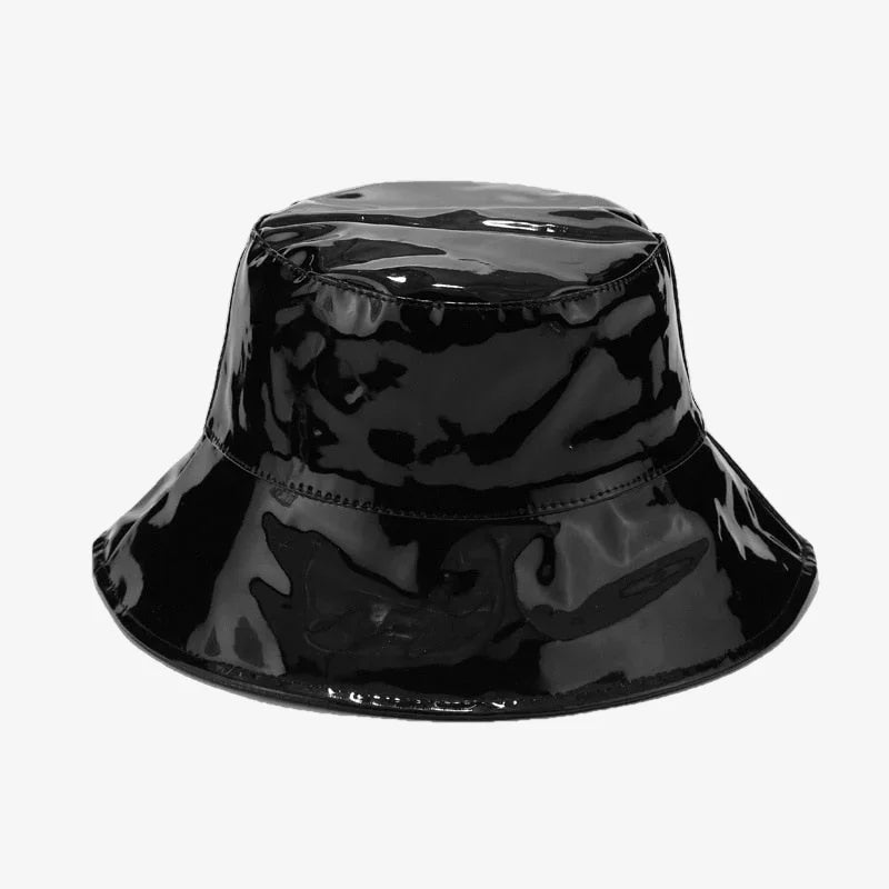 Black Vinyl Bucket Hat