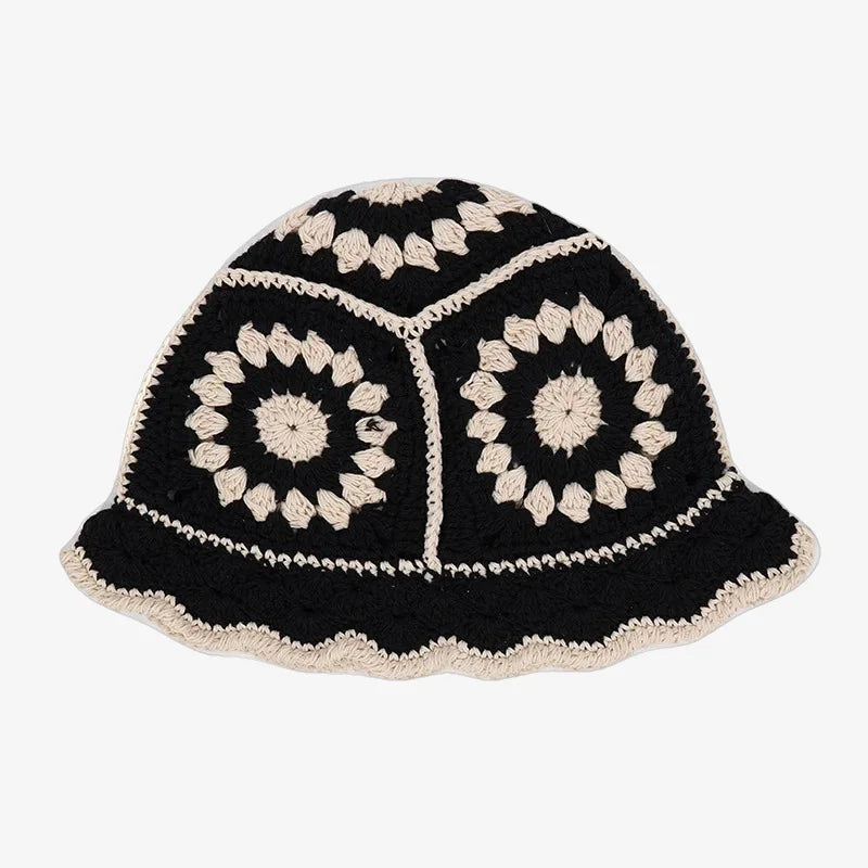 Bucket Hat Crochet Black