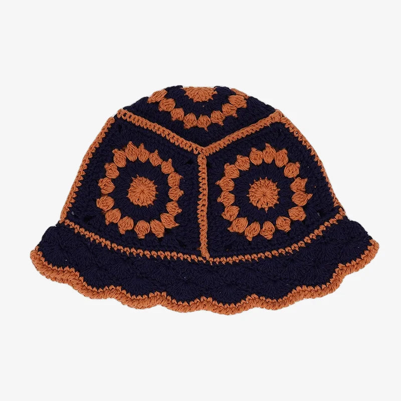 Bucket Hat Crochet Orange