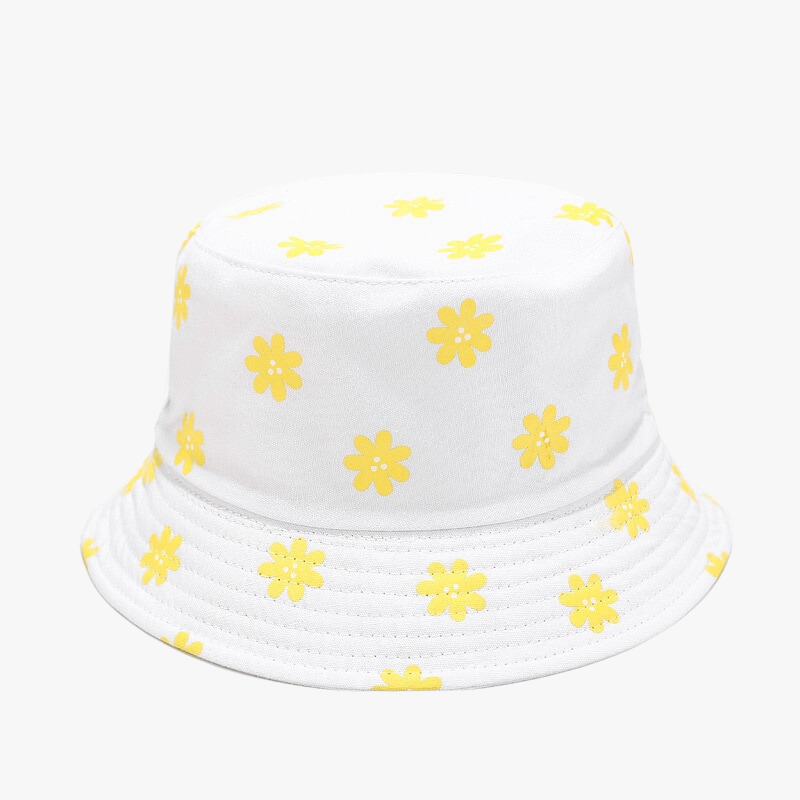Bucket Hat Floral White