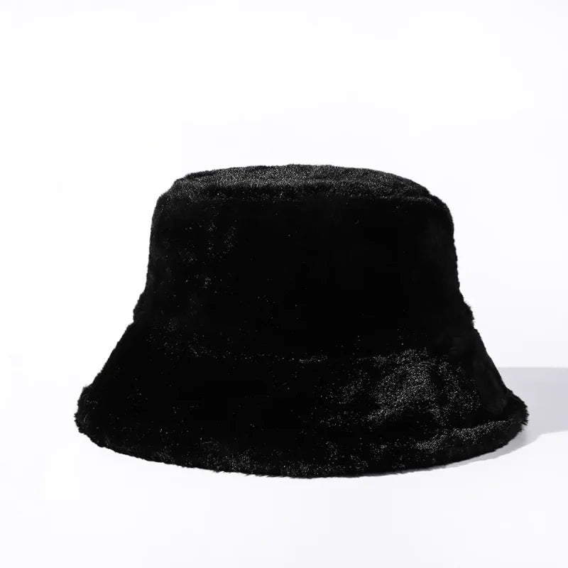 Bucket Hat Fuzzy Black