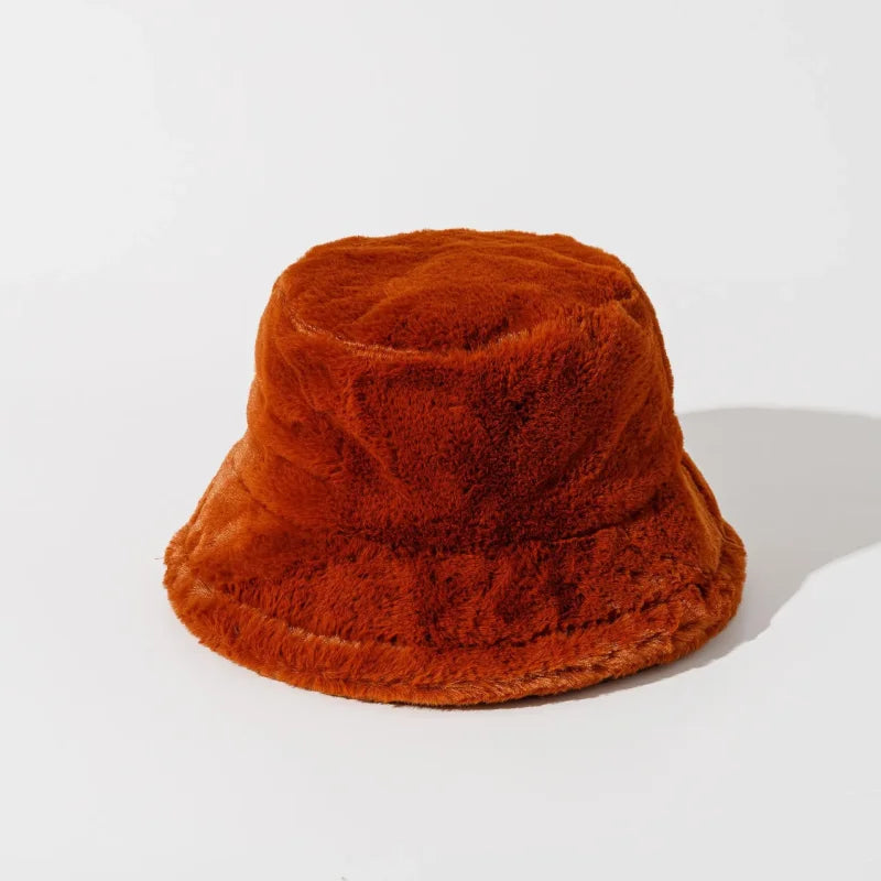 Bucket Hat Fuzzy Brown