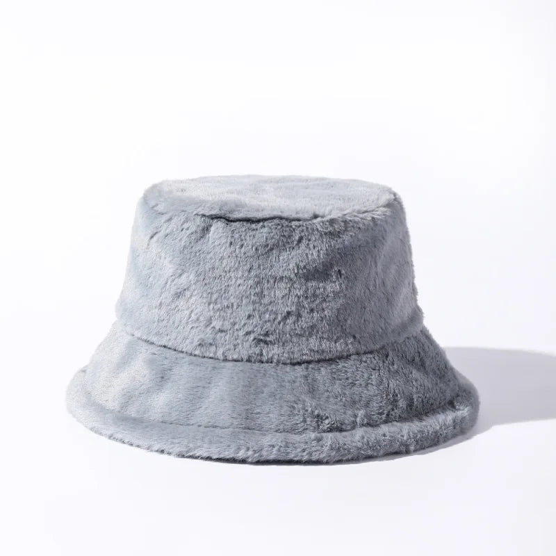 Bucket Hat Fuzzy Grey