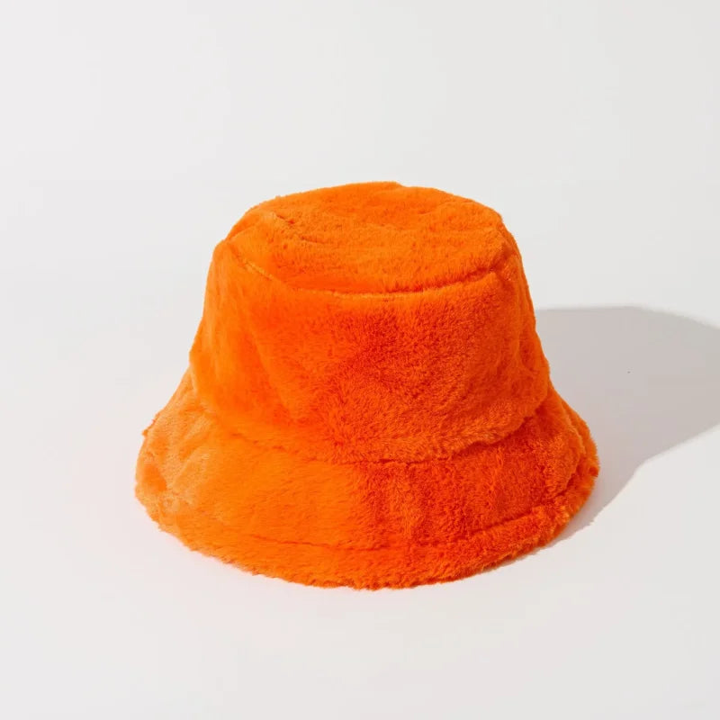 Bucket Hat Fuzzy Orange
