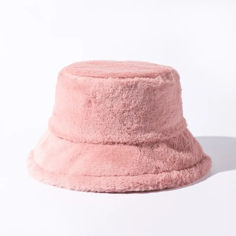 Bucket Hat Fuzzy Pink