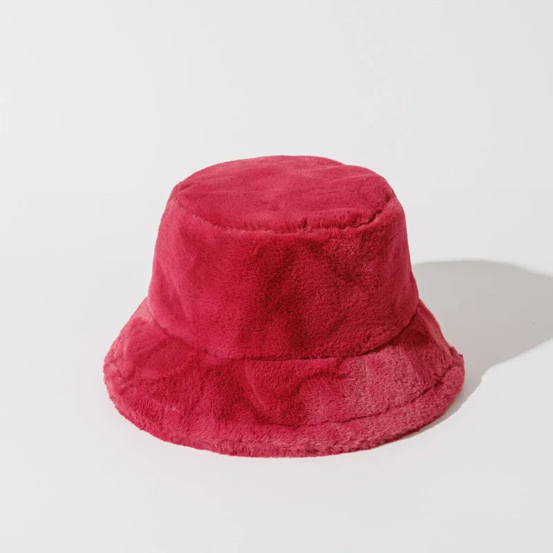Bucket Hat Fuzzy Red