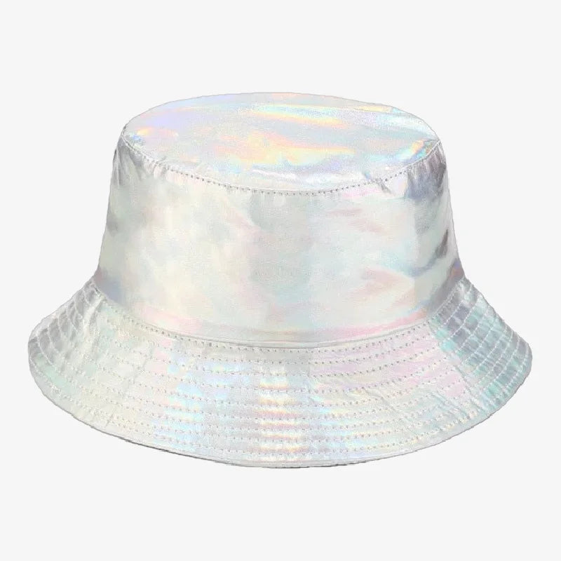 Bucket Hat Holographic White
