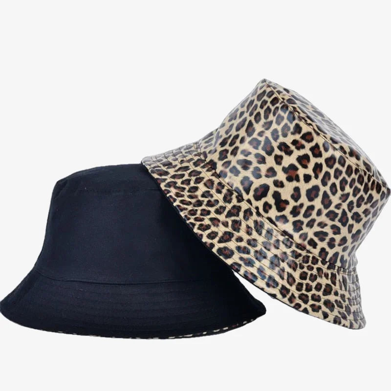 Bucket Hat Leopard Beige