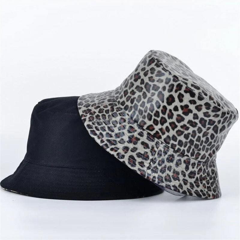 Bucket Hat Leopard Grey