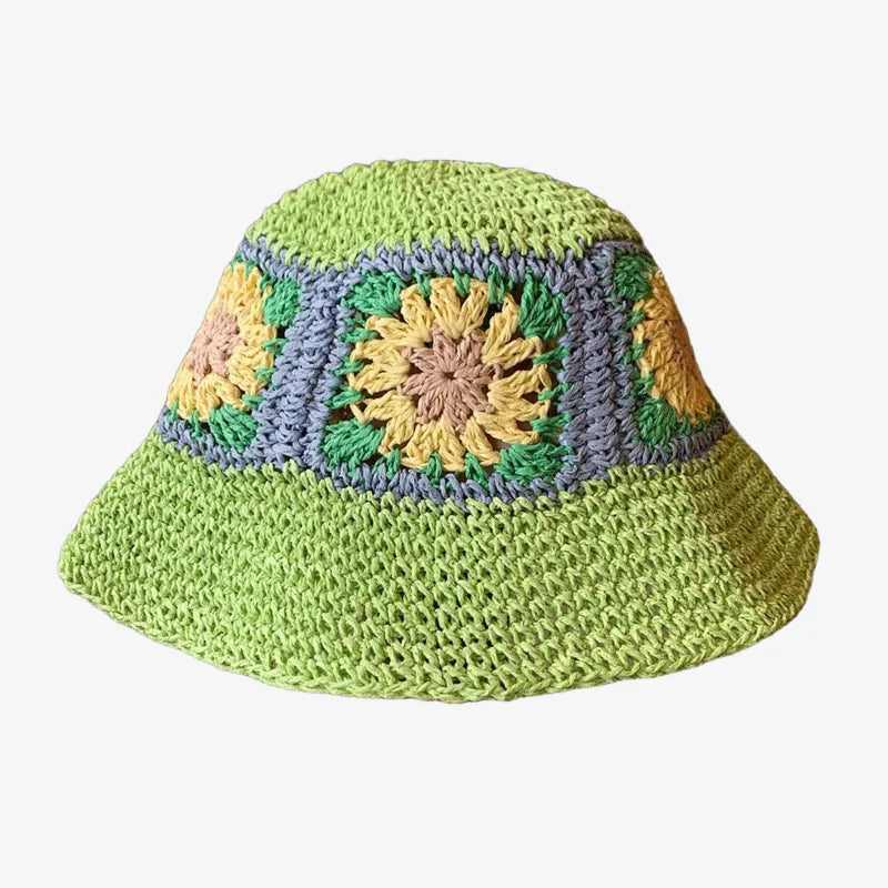 Bucket Hat Straw Green