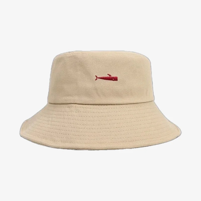 Bucket Hat With Fish Camel
