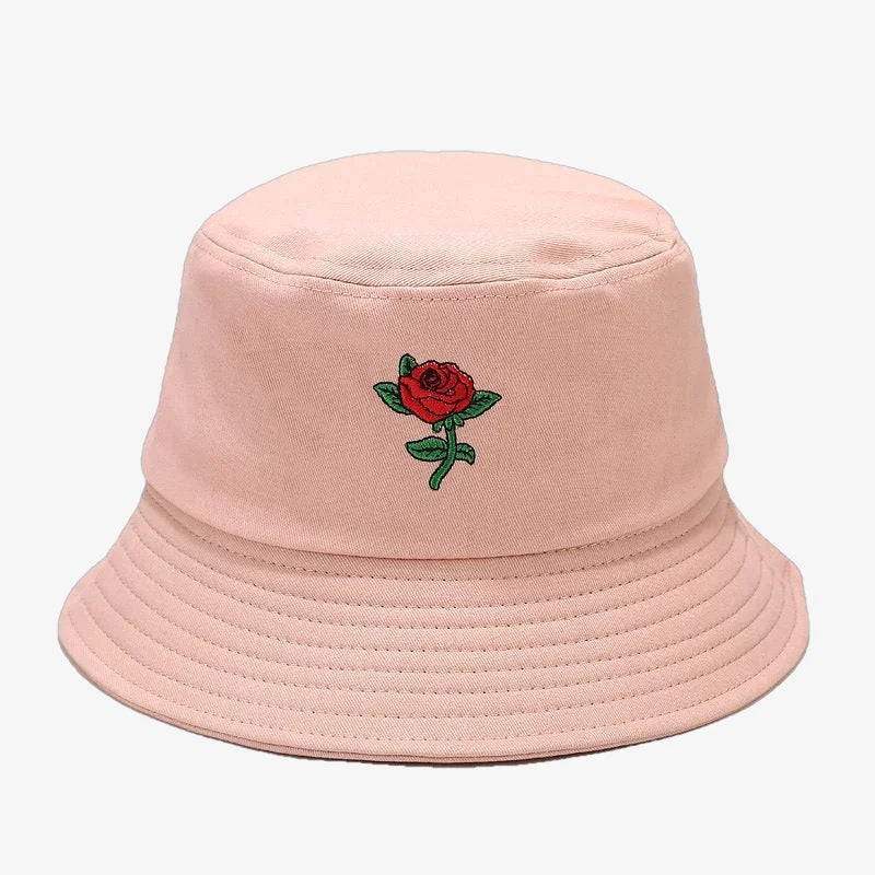 Bucket Hat With Rose Pink