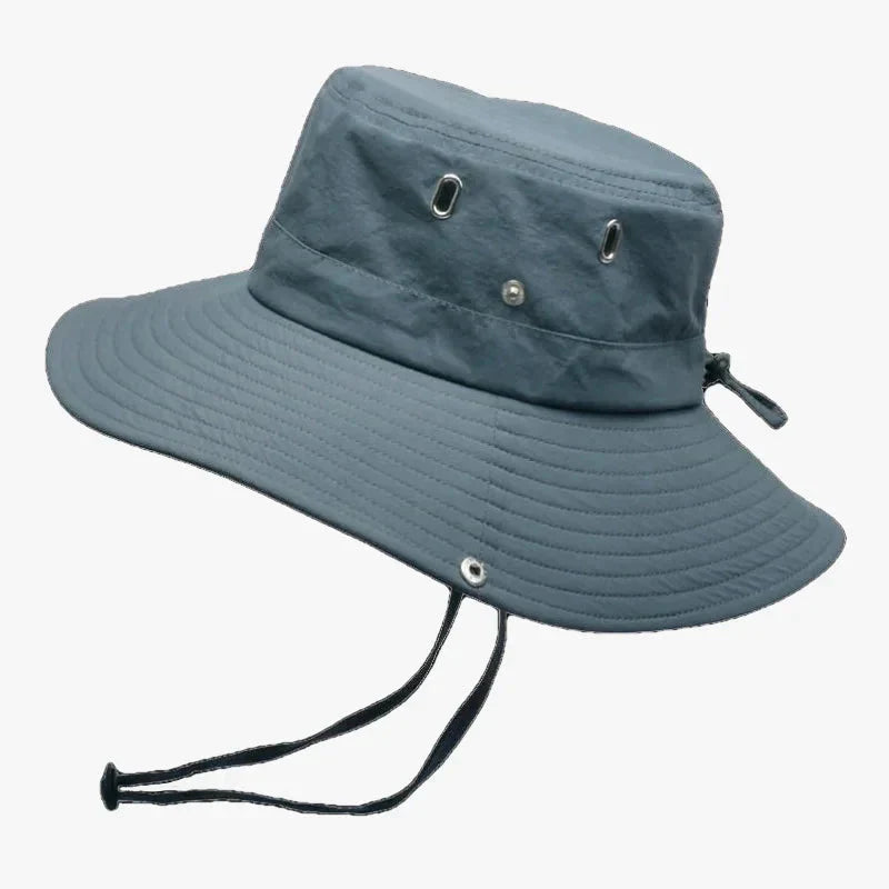Bucket Hat With String Mens Blue