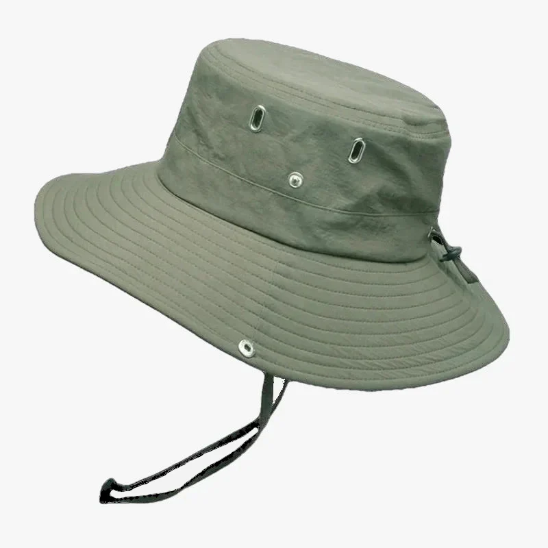 Bucket Hat With String Mens Khaki green