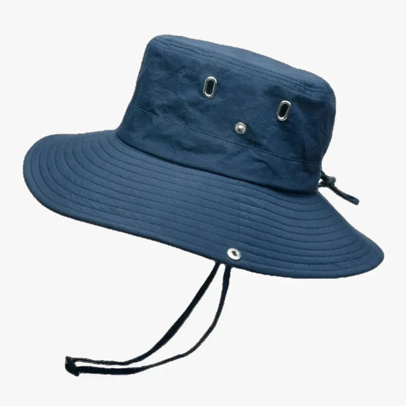 Bucket Hat With String Mens Navy