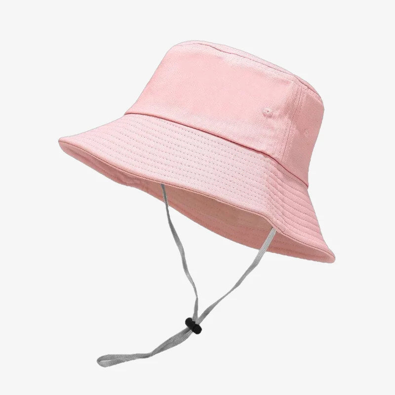 Bucket Hat With Strings Pink