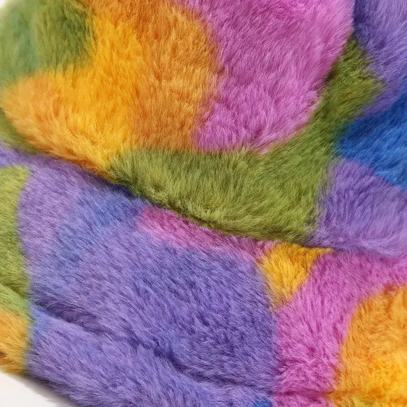 Colorful Fur Bucket Hat