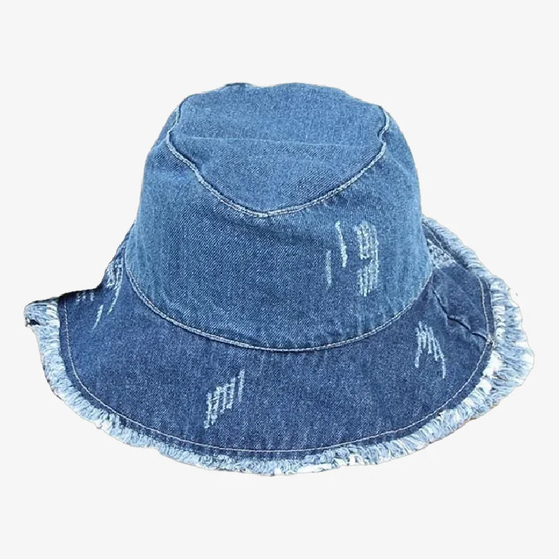 Denim Bucket Hat Womens Blue