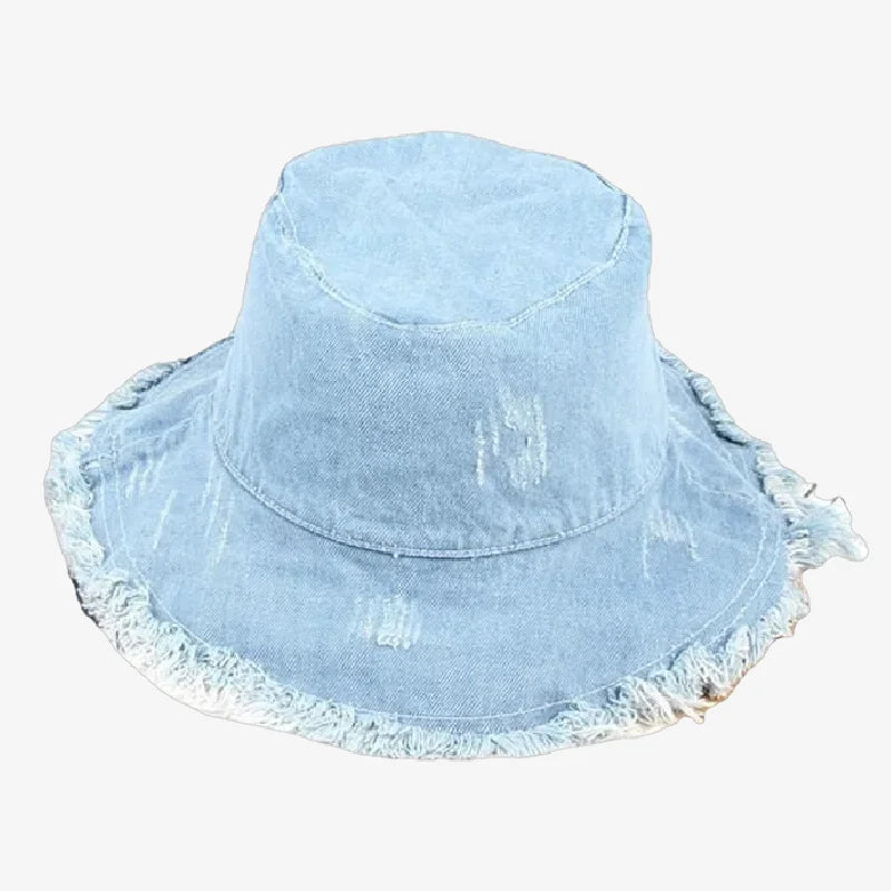 Denim Bucket Hat Womens Sky blue