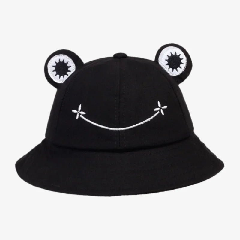 Frog Bucket Hat Black