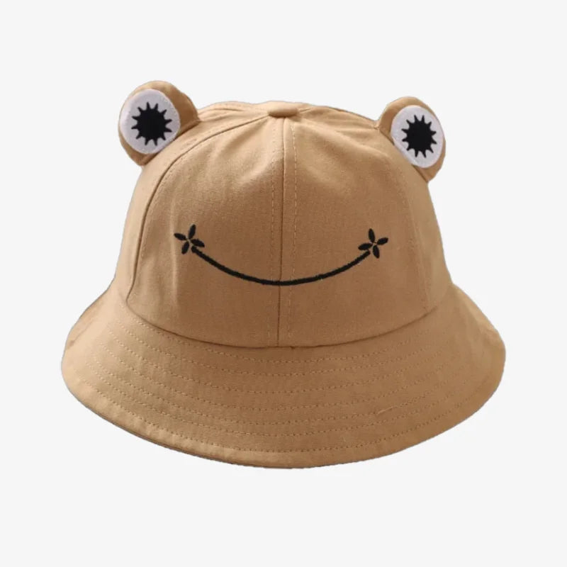 Frog Bucket Hat Brown