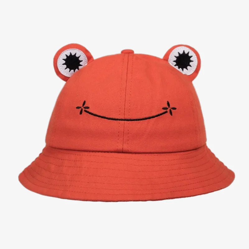 Frog Bucket Hat Orange