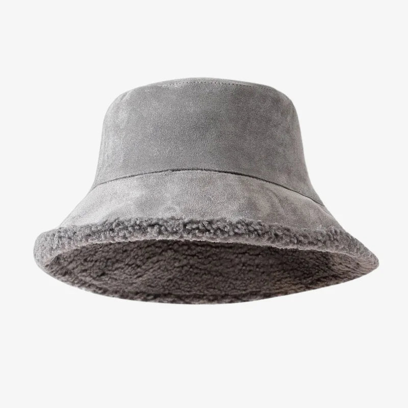 Fur Bucket Hats Grey