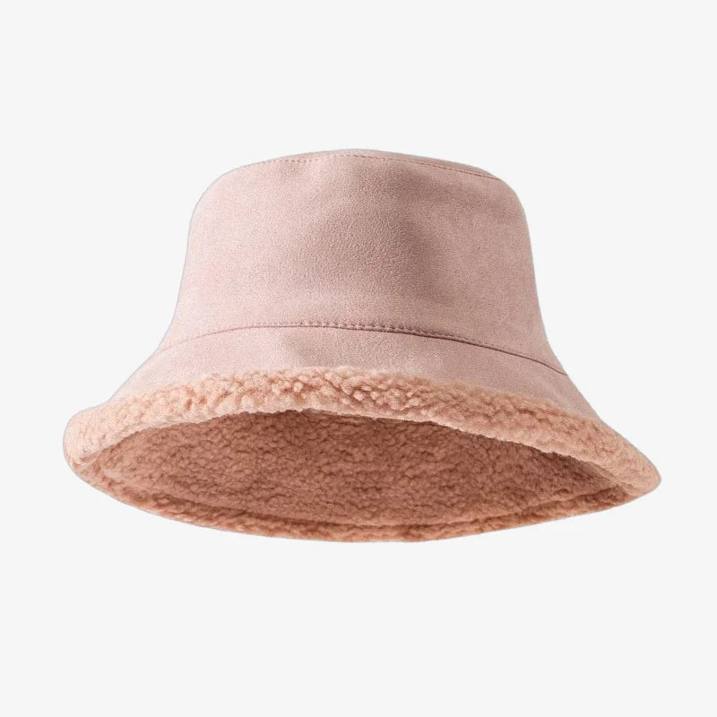 Fur Bucket Hats Pink