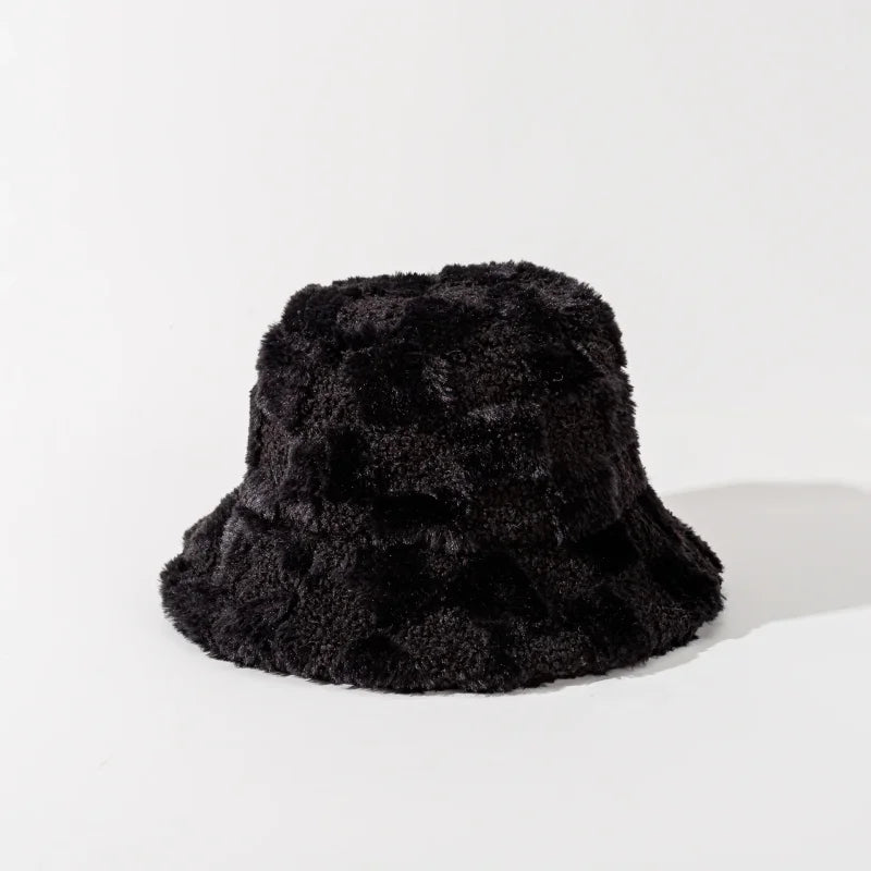 Fuzzy Bucket Hats Black