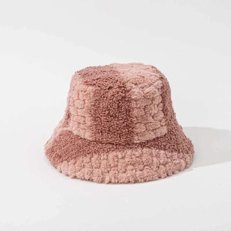 Fuzzy Bucket Hats Pink
