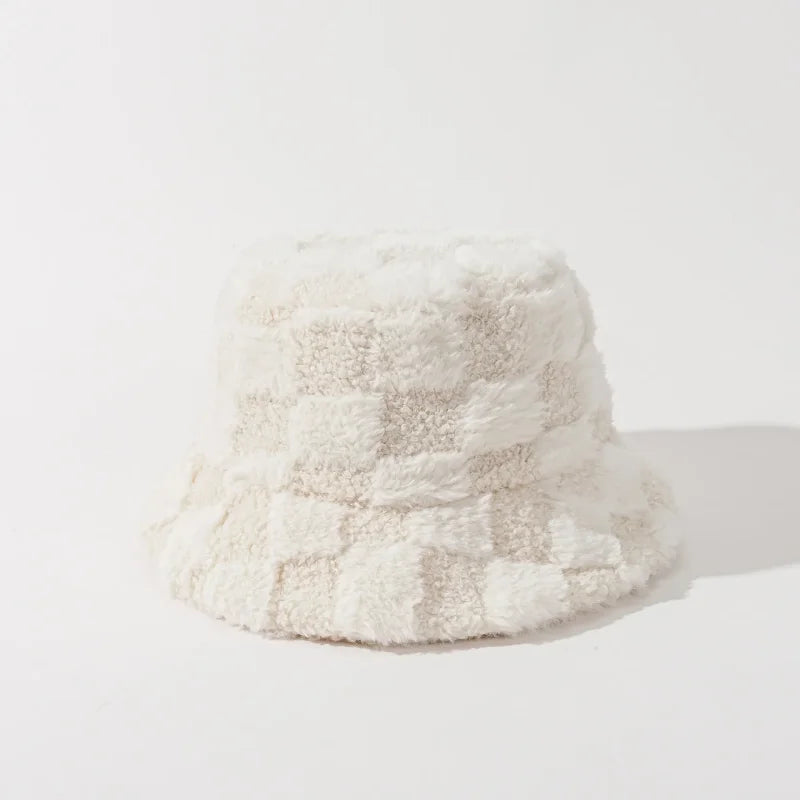 Fuzzy Bucket Hats White