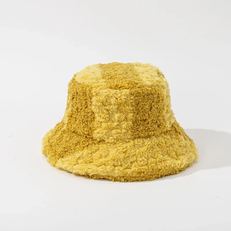 Fuzzy Bucket Hats Yellow