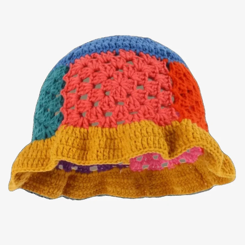 Knitted Bucket Hat Orange