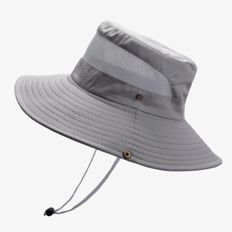 Mens Bucket Hat With String Light grey