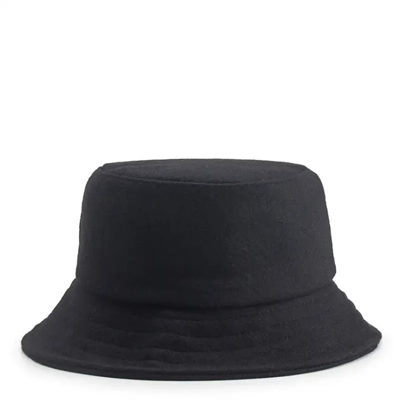 Mens Wool Bucket Hat Black