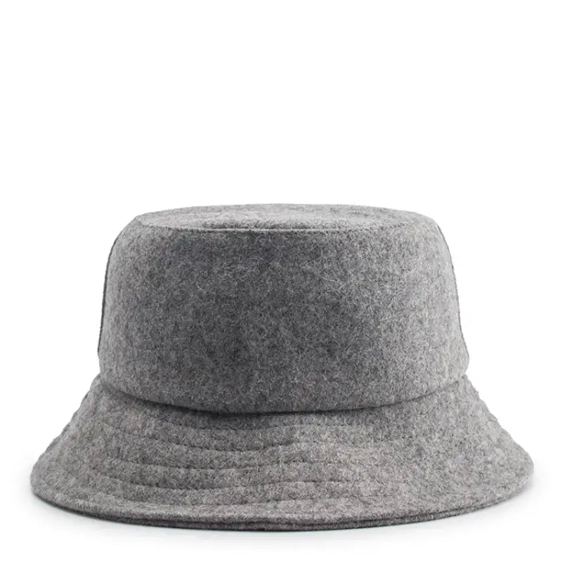 Mens Wool Bucket Hat Light grey