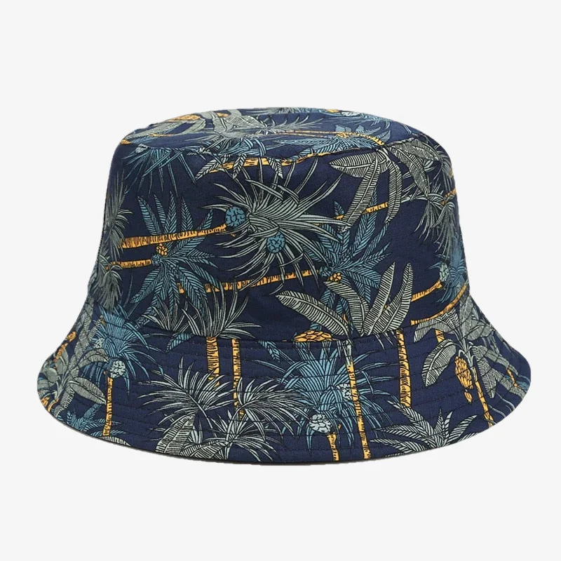 Palm Tree Bucket Hat Navy