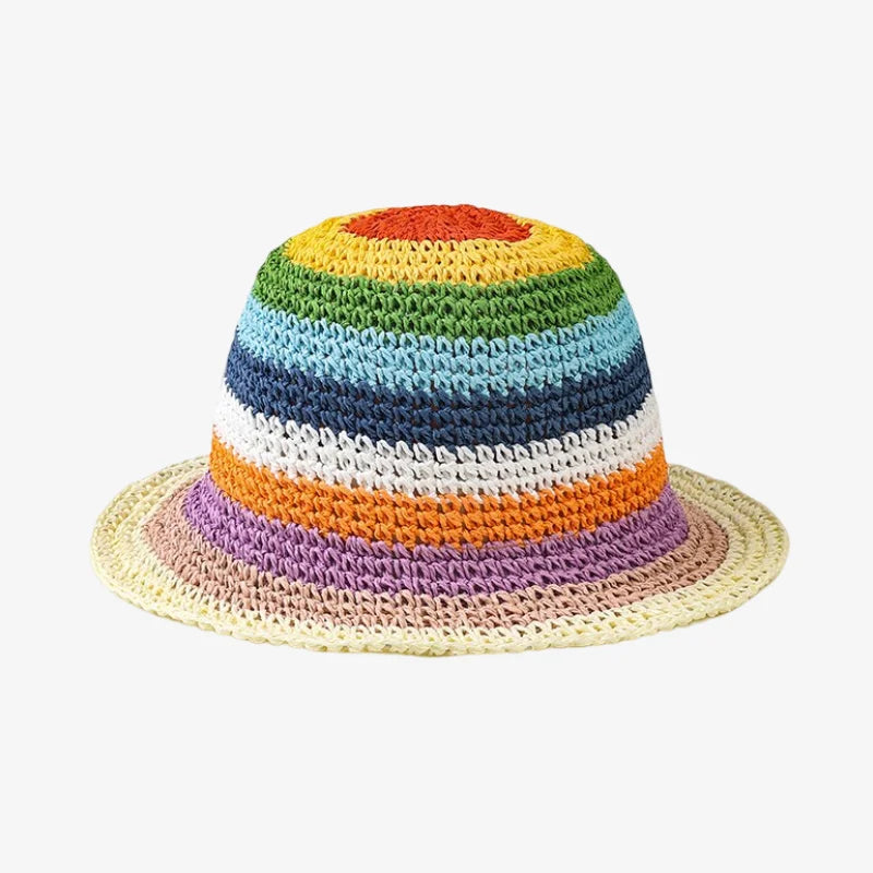 Rainbow Crochet Bucket Hat 1