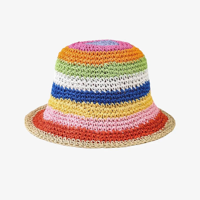 Rainbow Crochet Bucket Hat 2