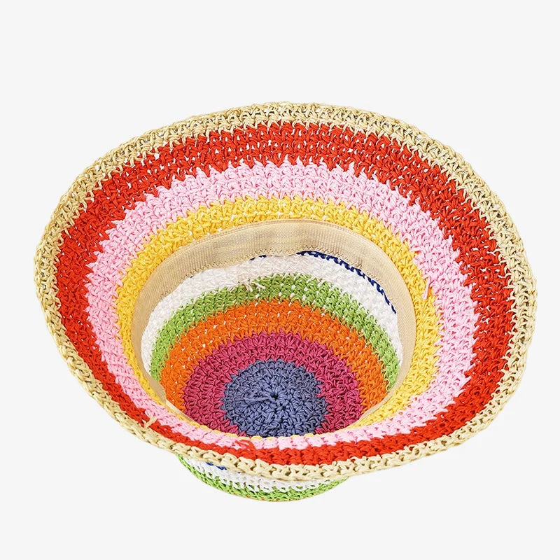 Rainbow Crochet Bucket Hat