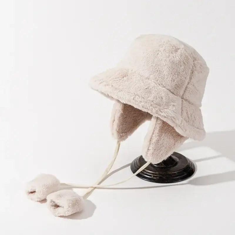 Women’s Winter Bucket Hats Beige